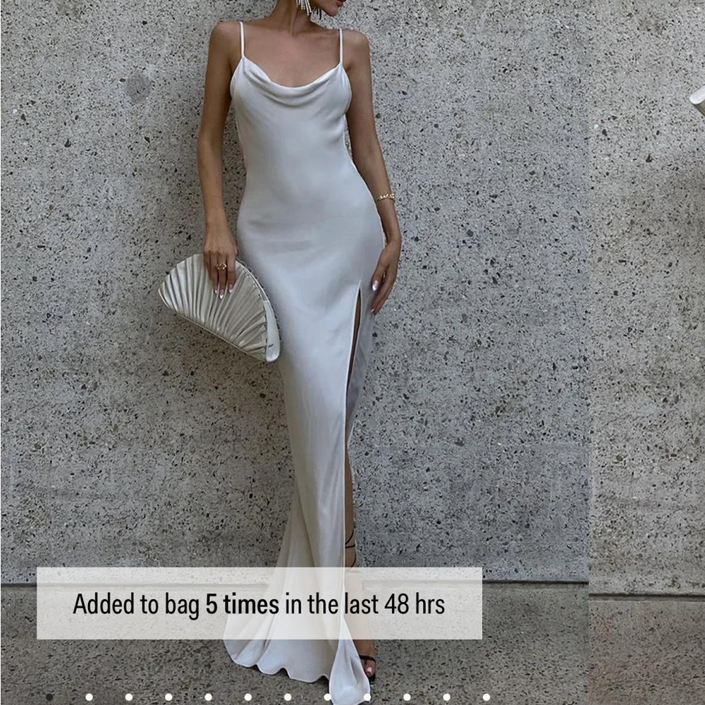 Meshki Cowl Neck Backless Maxi - Bone